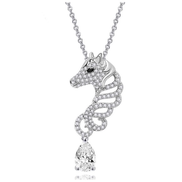 The Opeli Seahorse Necklace & Earring Set - Picture 2 of 6